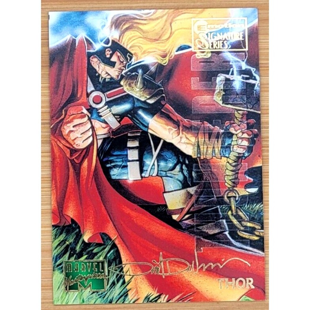 1995 MARVEL MASTERPIECES THOR EMOTION GOLDEN SIGNATURE